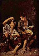 Bartolome Esteban Murillo Beggar Boys Eating Grapes and Melon painting